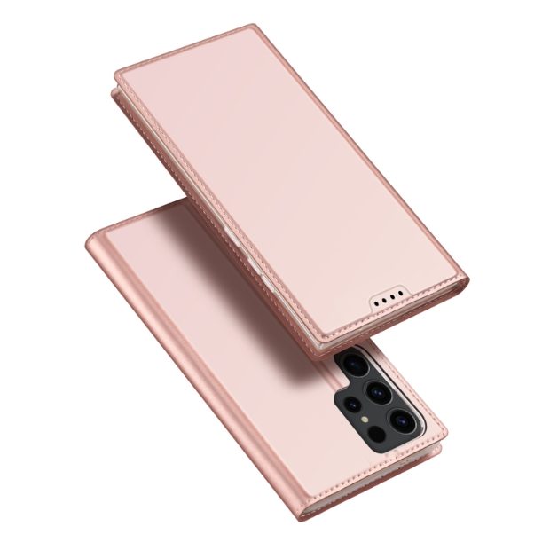 Dux Ducis Skin Pro Series Flip Leather Rose Gold Phone Case - For Samsung Galaxy S24 Ultra - MosAccessories.co.uk